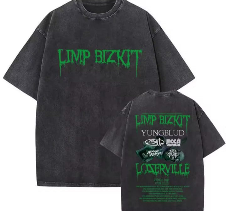 🔥🎸Camiseta Acid Wash Limp Bizkit