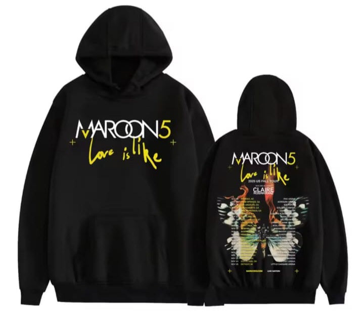 ☀️🍷 HOODIE MAROON 5 – ICONIC COLLECTION 🍷☀️