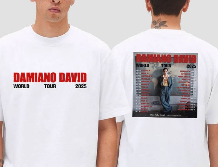 🔥 CAMISETA DAMIANO DAVID - SOLO WORLD TOUR 2025