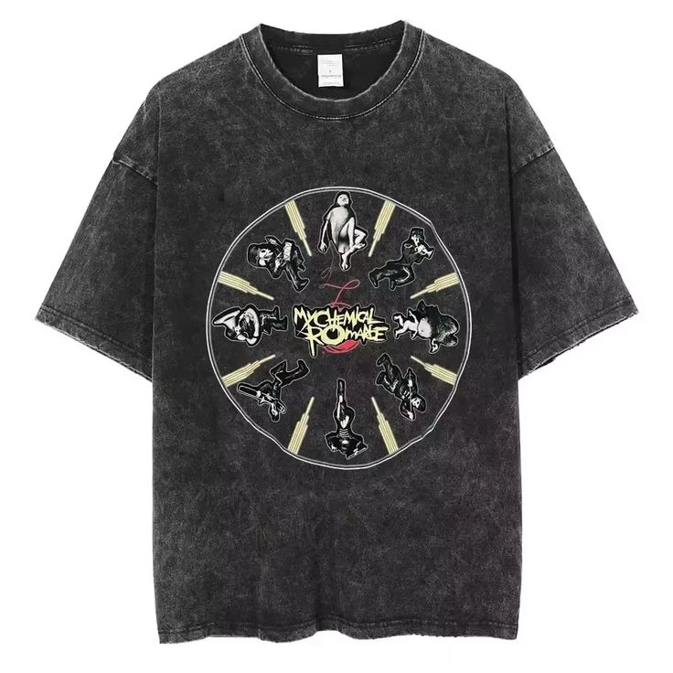 🖤Camiseta Acid Wash MY CHEMICAL ROMANCE⚡