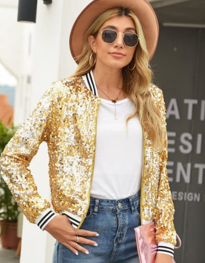 🖤✨ CHAQUETA BASEBALLERA BRILLANTE ROBBIE WILLIAMS – EDICIÓN ESPECIAL 🎤🔥