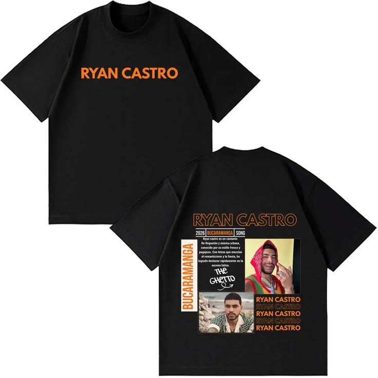 🔥🇨🇴 CAMISETA RYAN CASTRO – ¡EL ESTILO DEL GHETTO SINGER! 🎶😎
