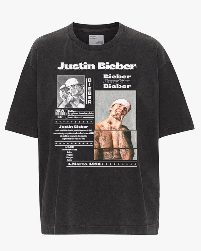 🖤🔥 CAMISETA ACID WASH JUSTIN BIEBER – STREET VINTAGE VIBES 🎤✨