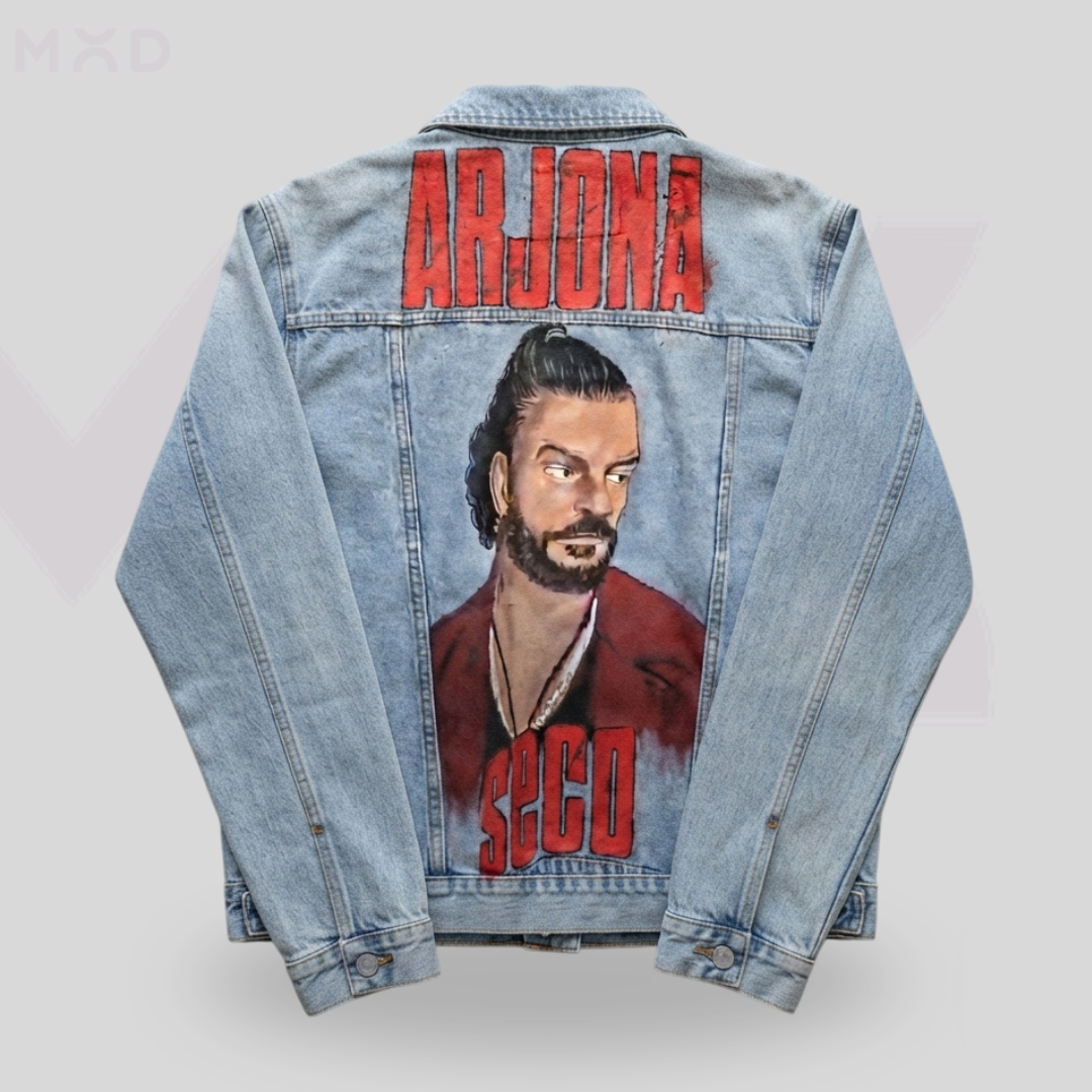 🎶🧥 CHAQUETA JEAN RICARDO ARJONA – POESÍA & DENIM 🔥🖤