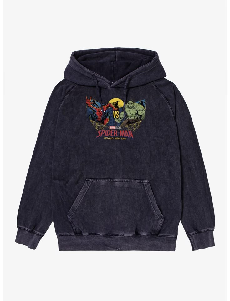 🕷️🖤 HOODIE ACID WASH SPIDER-MAN – EL ESTILO VINTAGE DEL HÉROE MÁS ICÓNICO ❤️🔥