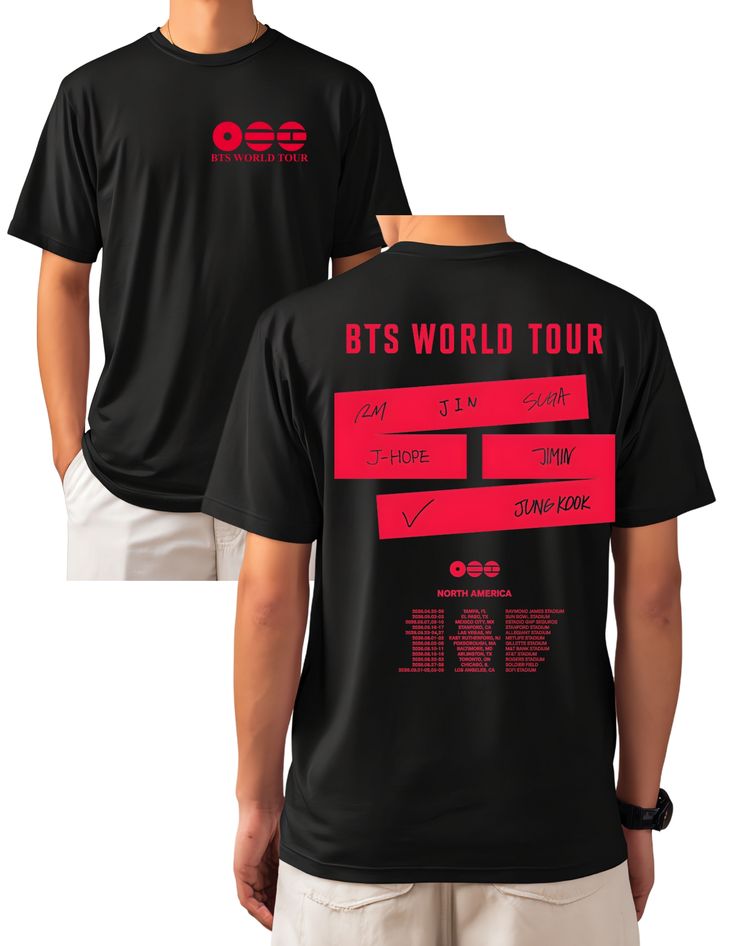 💜🎤 CAMISETA BTS – 2026 WORLD TOUR (BOGOTÁ) 🔥🌍