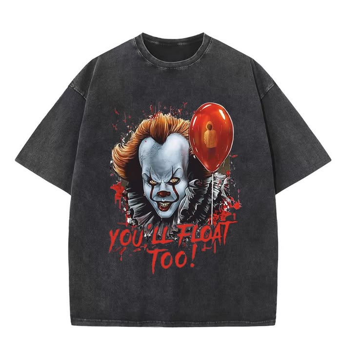 🔪🖤 CAMISETA ACID WASH HALLOWEEN – LOS ÍCONOS DEL TERROR EN TU OUTFIT 🎃🔥
