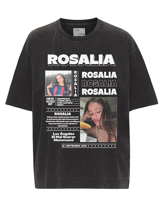 🌹🖤 CAMISETA ACID WASH ROSALÍA – LUX TOUR  ✨🔥