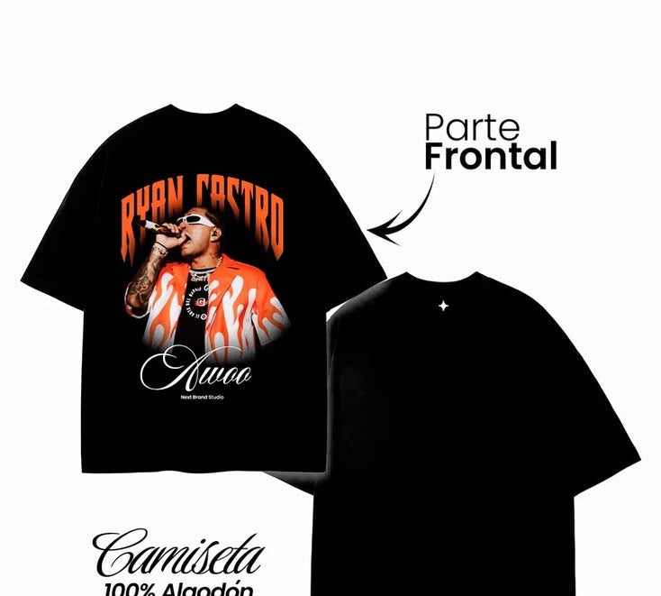 🔥🇨🇴 CAMISETA RYAN CASTRO – ¡EL ESTILO DEL GHETTO SINGER! 🎶😎