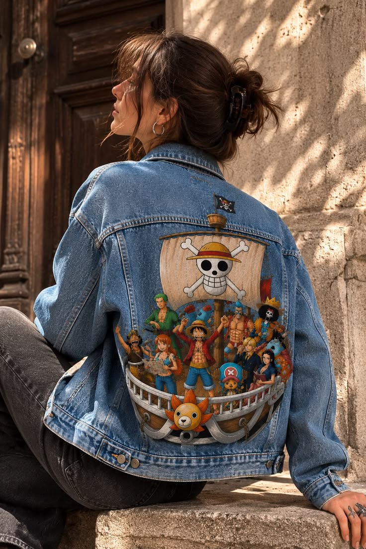 🧥🏴‍☠️ CHAQUETA JEAN ONE PIECE – ELBAPH | LA AVENTURA HECHA OUTFIT ⚔️✨