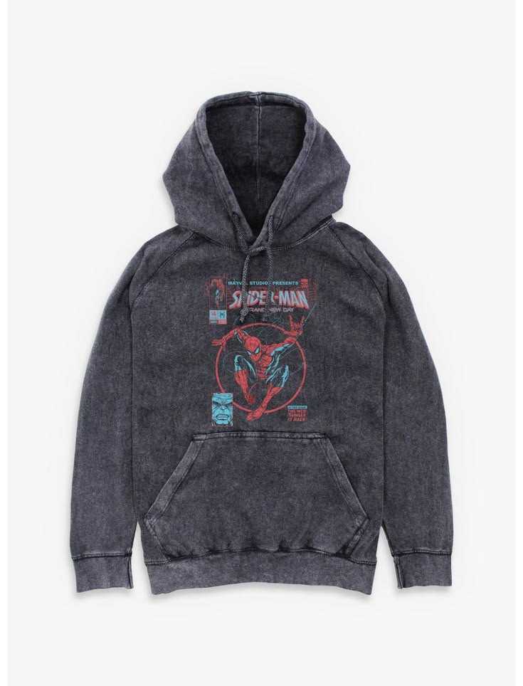 🕷️🖤 HOODIE ACID WASH SPIDER-MAN – EL ESTILO VINTAGE DEL HÉROE MÁS ICÓNICO ❤️🔥