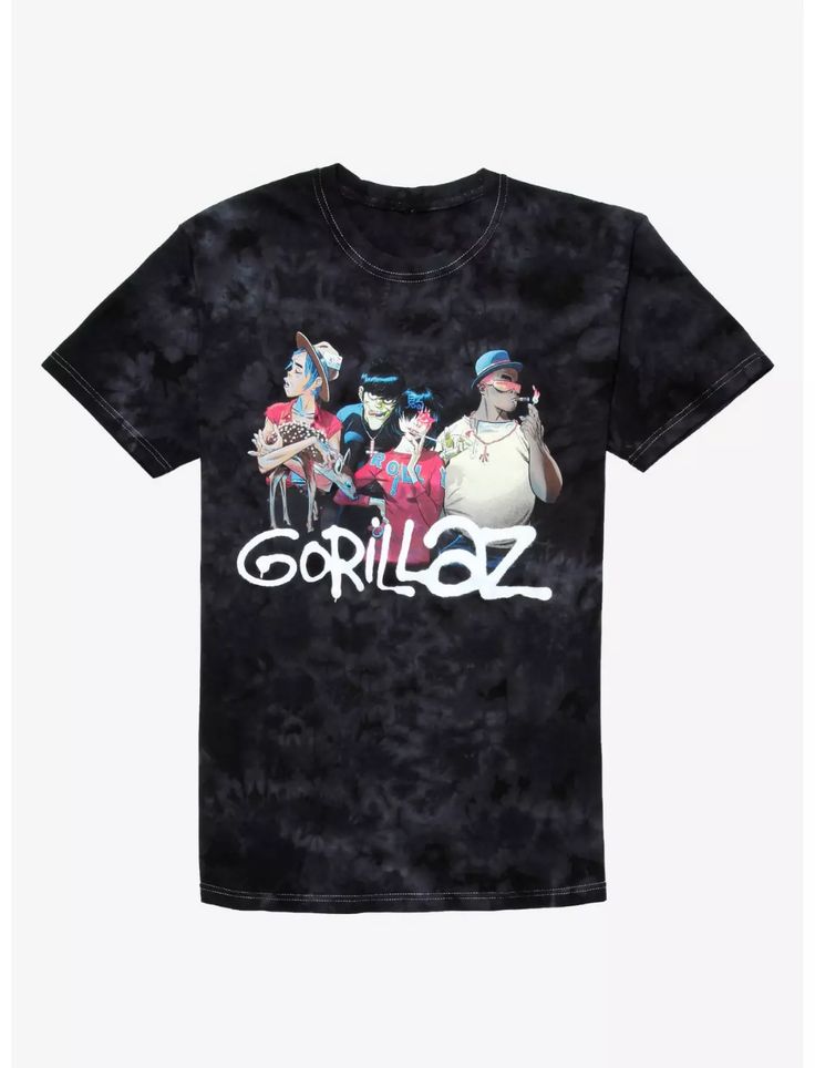 🎨🖤 CAMISETA ACID WASH GORILLAZ – STREET ART VINTAGE 🔥