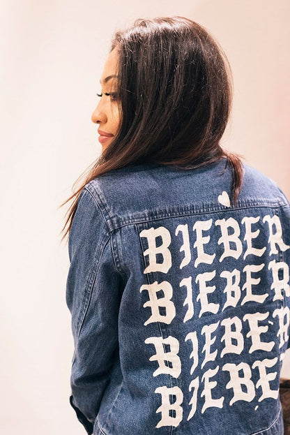 🖤🎤 CHAQUETA JEAN JUSTIN BIEBER – STREET ICON DENIM 🔥✨