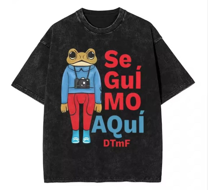 🔥 Camiseta Acid Wash Bad Bunny 🐰💥