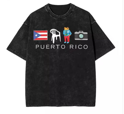 🔥 Camiseta Acid Wash Bad Bunny 🐰💥