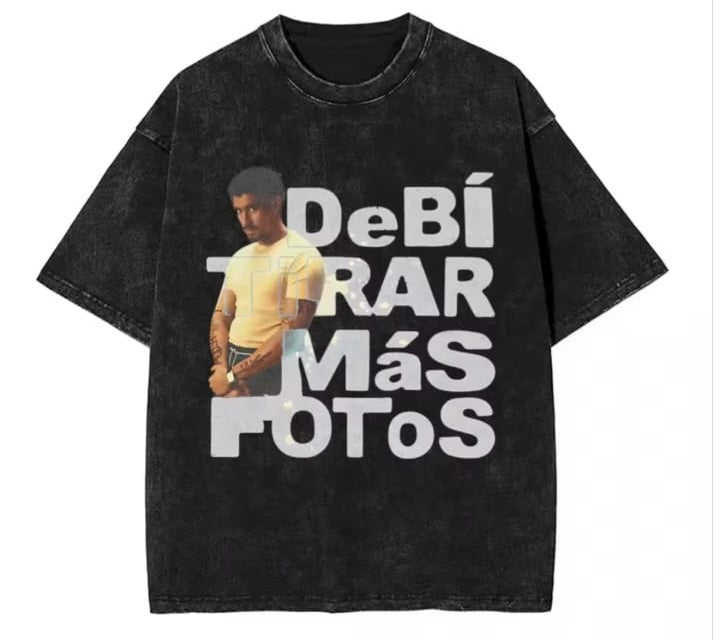 🔥 Camiseta Acid Wash Bad Bunny 🐰💥