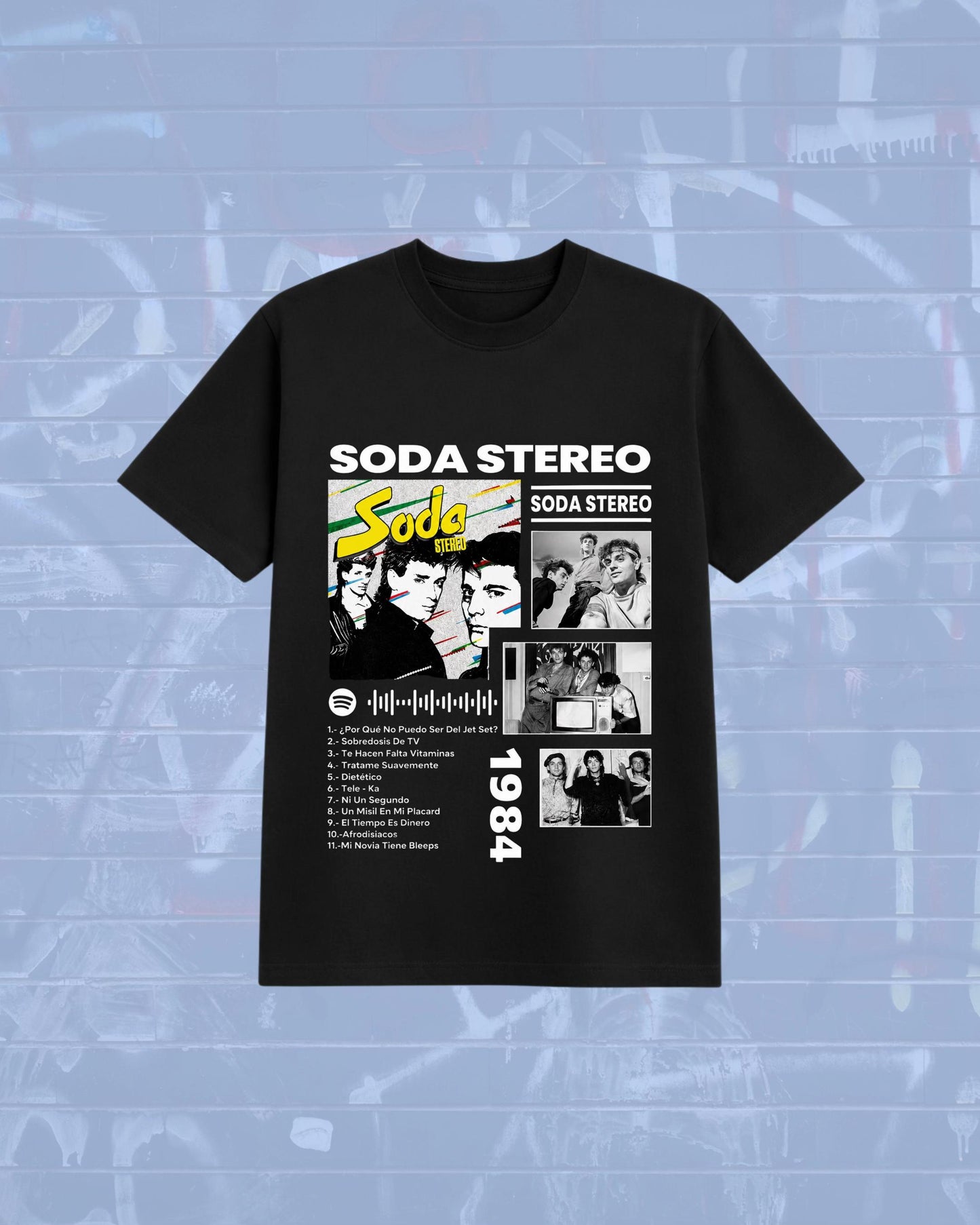 🎶⚡ CAMISETA SODA STEREO – DE MÚSICA LIGERA 🔥🖤