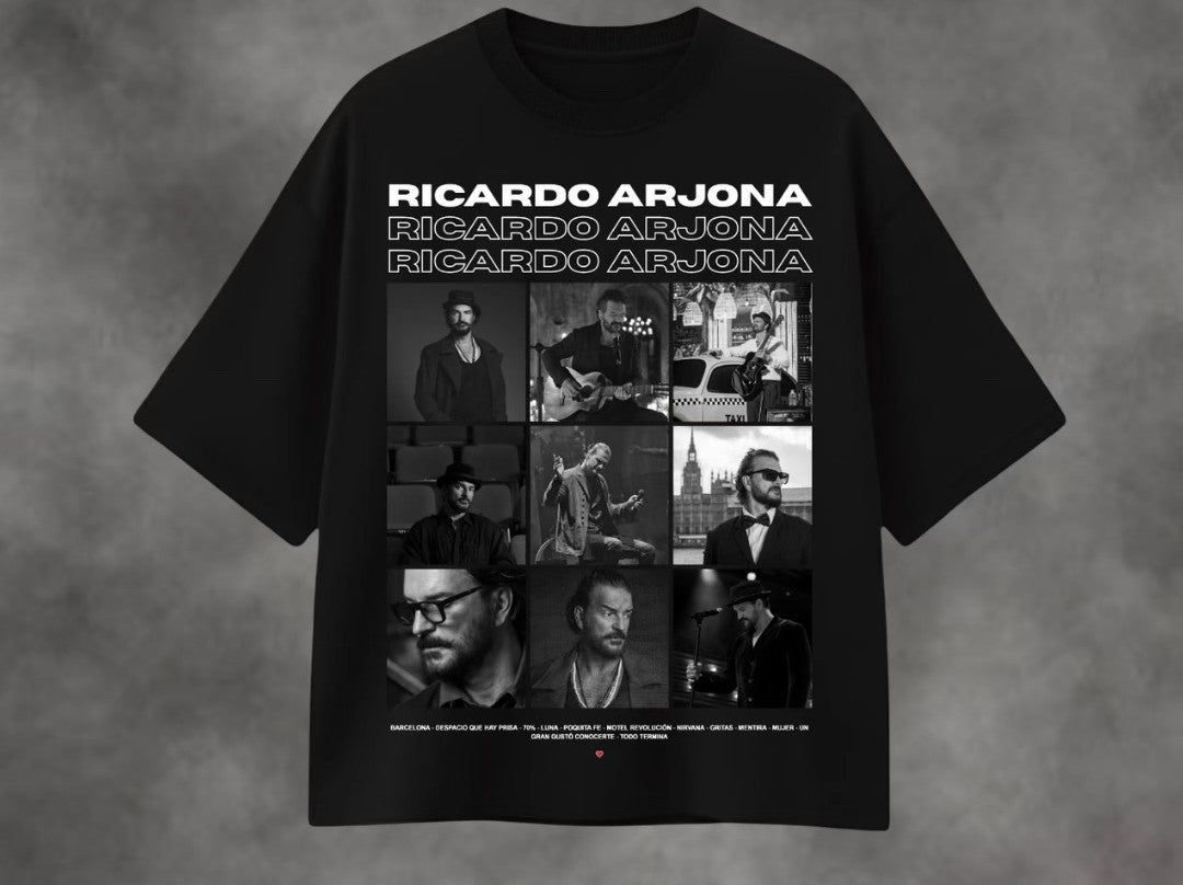 🎶🖤 CAMISETA RICARDO ARJONA – LETRAS QUE MARCAN 🔥✨