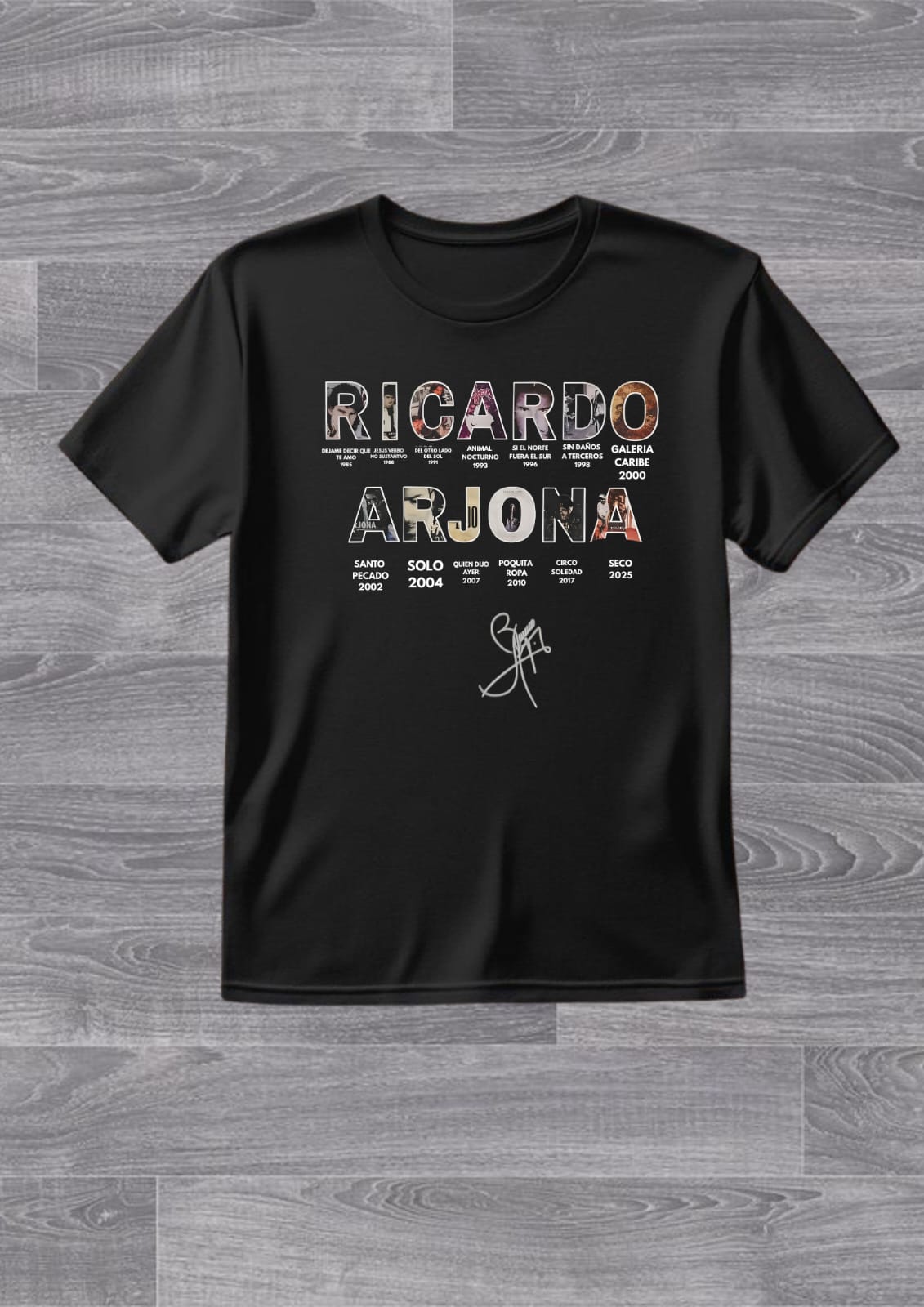 🎶🖤 CAMISETA RICARDO ARJONA – LETRAS QUE MARCAN 🔥✨