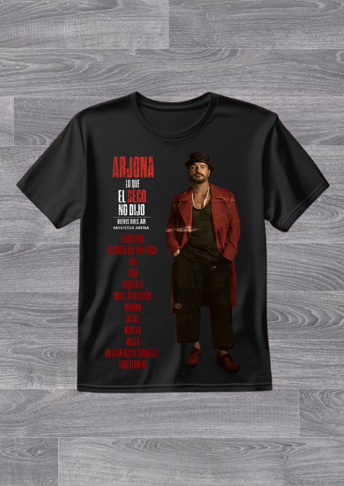 🎶🖤 CAMISETA RICARDO ARJONA – LETRAS QUE MARCAN 🔥✨