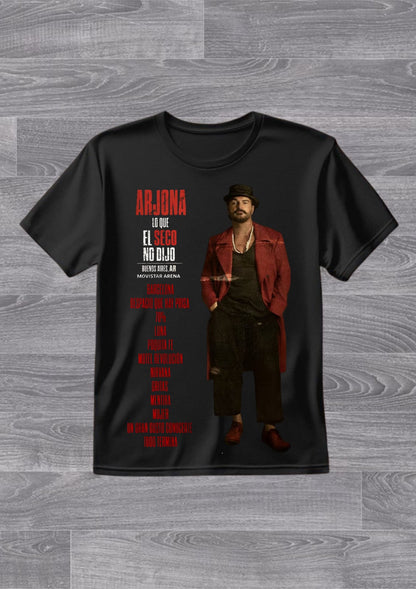 🎶🖤 CAMISETA RICARDO ARJONA – LETRAS QUE MARCAN 🔥✨
