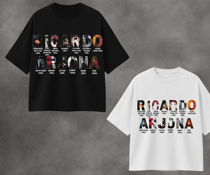 🎶🖤 CAMISETA RICARDO ARJONA – LETRAS QUE MARCAN 🔥✨
