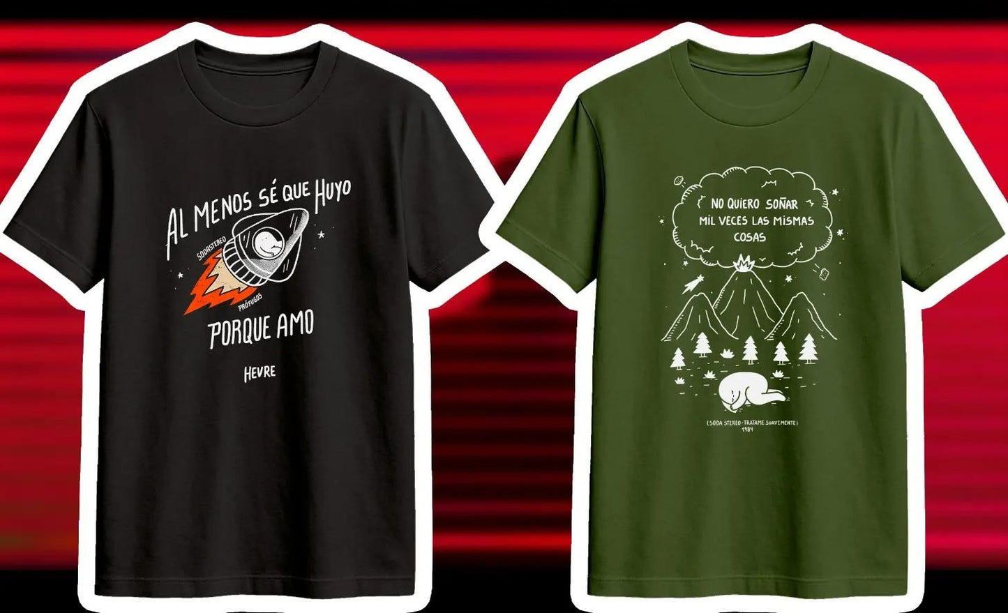 🎶⚡ CAMISETA SODA STEREO – DE MÚSICA LIGERA 🔥🖤