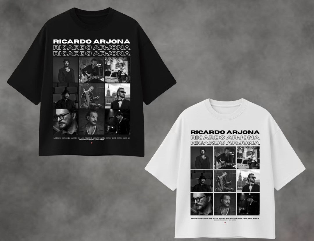 🎶🖤 CAMISETA RICARDO ARJONA – LETRAS QUE MARCAN 🔥✨