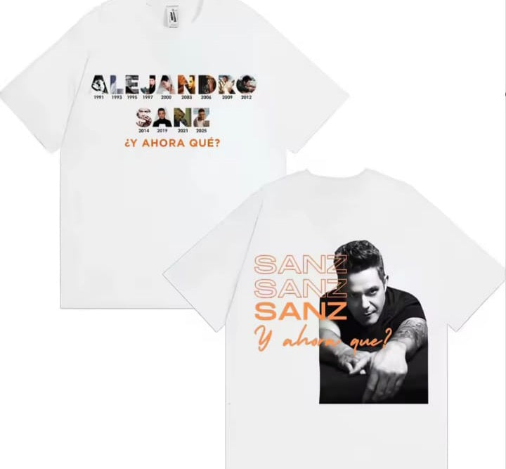 🎤❤️ CAMISETA ALEJANDRO SANZ – Y AHORA QUÉ