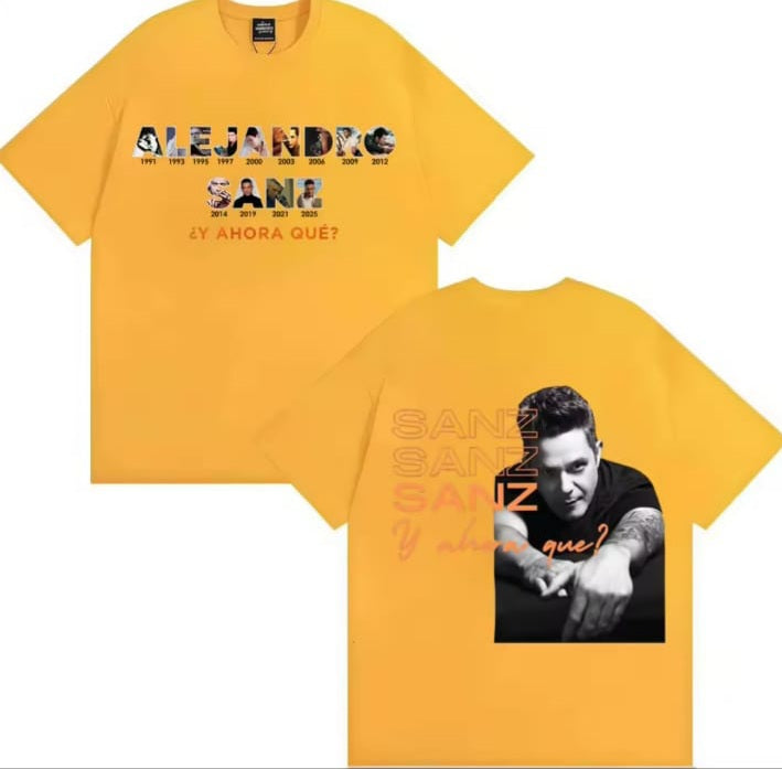 🎤❤️ CAMISETA ALEJANDRO SANZ – Y AHORA QUÉ
