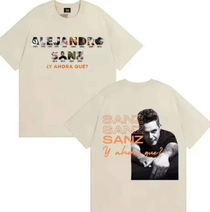 🎤❤️ CAMISETA ALEJANDRO SANZ – Y AHORA QUÉ