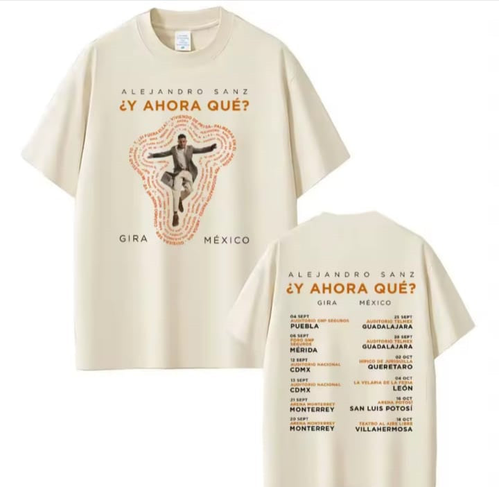 🎤❤️ CAMISETA ALEJANDRO SANZ – Y AHORA QUÉ