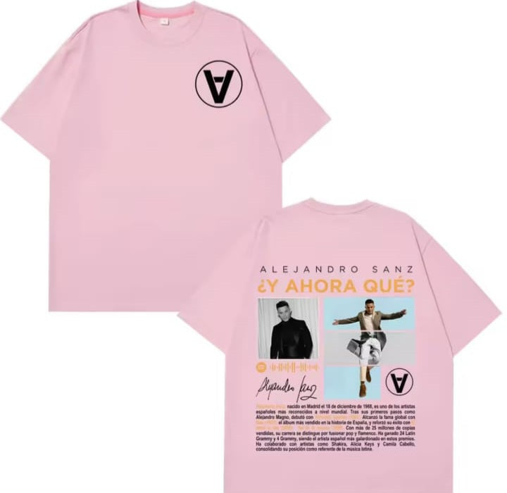 🎤❤️ CAMISETA ALEJANDRO SANZ – Y AHORA QUÉ
