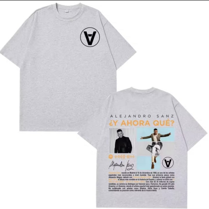 🎤❤️ CAMISETA ALEJANDRO SANZ – Y AHORA QUÉ