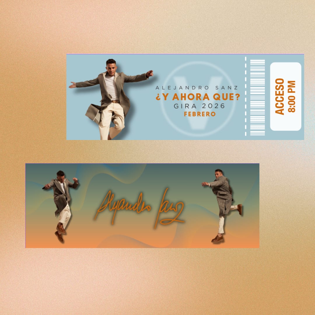 🎤🎟️ BOLETA CONMEMORATIVA ALEJANDRO SANZ –Y AHORA QUÉ