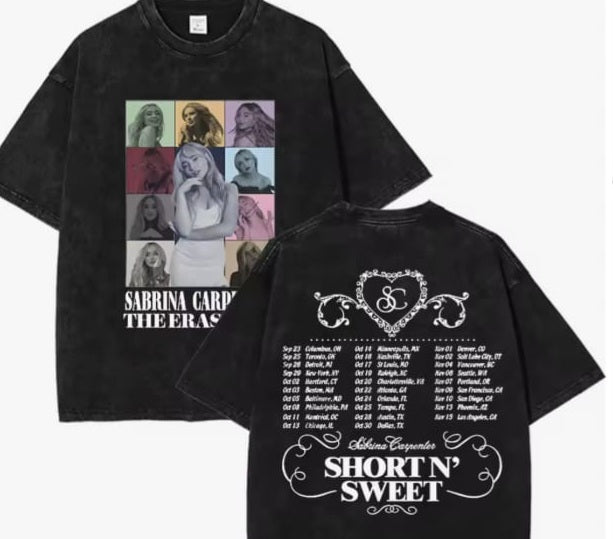 🖤 CAMISETA ACID WASH SABRINA CARPENTER – Estereo Picnic 2026 ✨