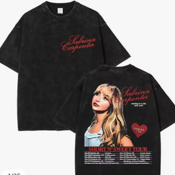 🖤 CAMISETA ACID WASH SABRINA CARPENTER – Estereo Picnic 2026 ✨