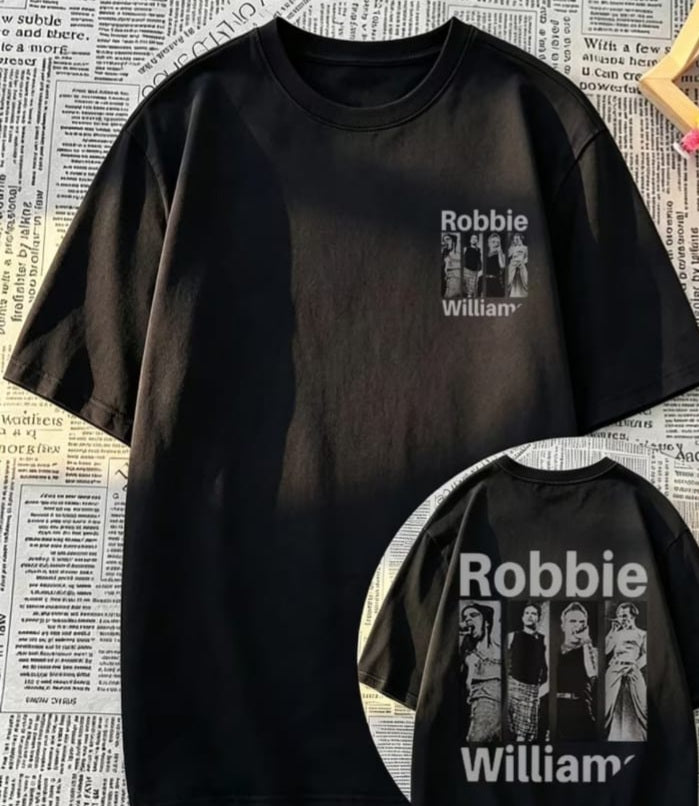 🖤🔥 CAMISETA ROBBIE WILLIAMS – EL ESTILO DE UNA LEYENDA 🎤✨