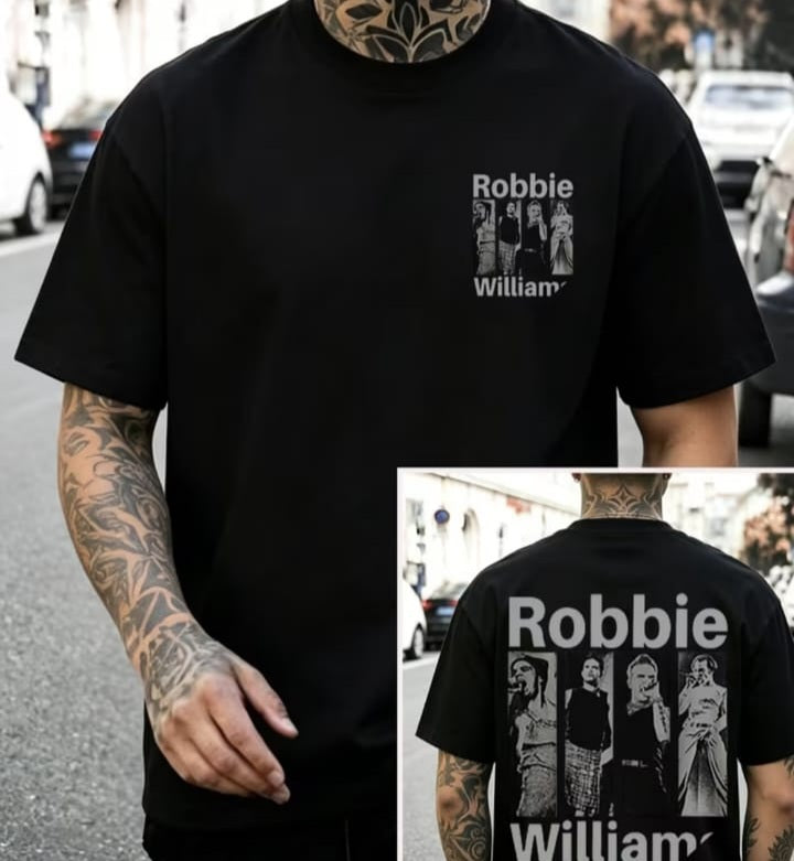 🖤🔥 CAMISETA ROBBIE WILLIAMS – EL ESTILO DE UNA LEYENDA 🎤✨