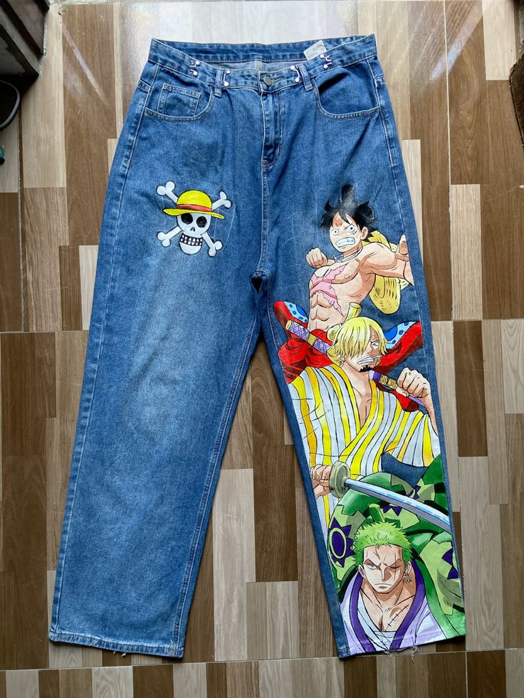 🏴‍☠️🔥 PANTALÓN JEAN ONE PIECE – EL ESTILO DE UN VERDADERO NAKAMA ⚓✨
