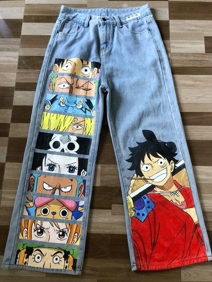 🏴‍☠️🔥 PANTALÓN JEAN ONE PIECE – EL ESTILO DE UN VERDADERO NAKAMA ⚓✨