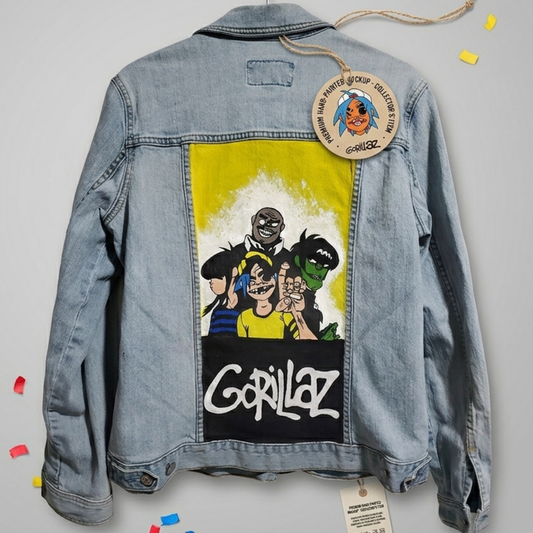 🎨🖤 CHAQUETA JEAN GORILLAZ – STREET ART EDITION 🔥
