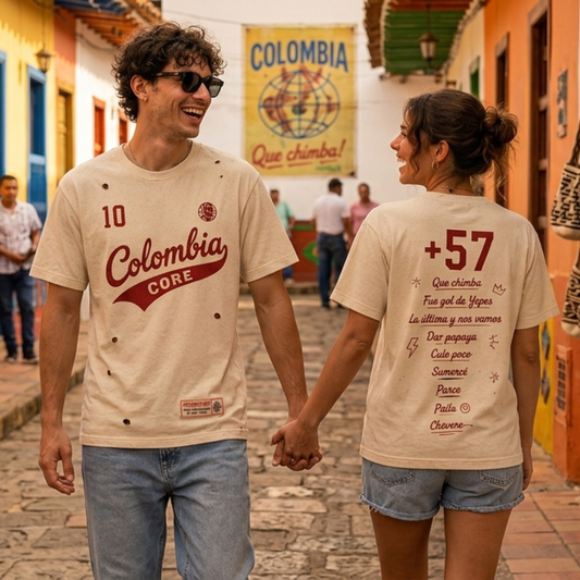 👕🇨🇴 CAMISETA COLOMBIA CORE – EDICIÓN ESPECIAL RETRO ☕🔥