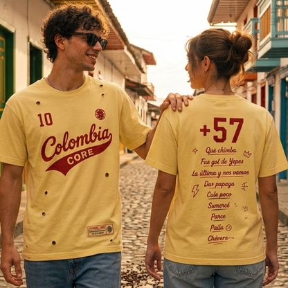 👕🇨🇴 CAMISETA COLOMBIA CORE – EDICIÓN ESPECIAL RETRO ☕🔥