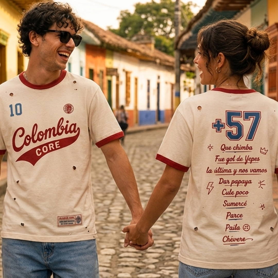 👕🇨🇴 CAMISETA COLOMBIA CORE – EDICIÓN ESPECIAL RETRO ☕🔥