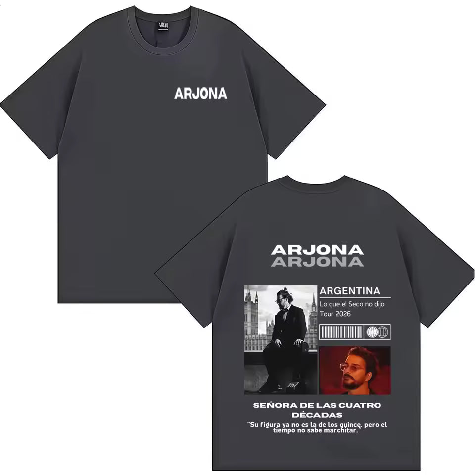 🎶🖤 CAMISETA RICARDO ARJONA – LETRAS QUE MARCAN 🔥✨
