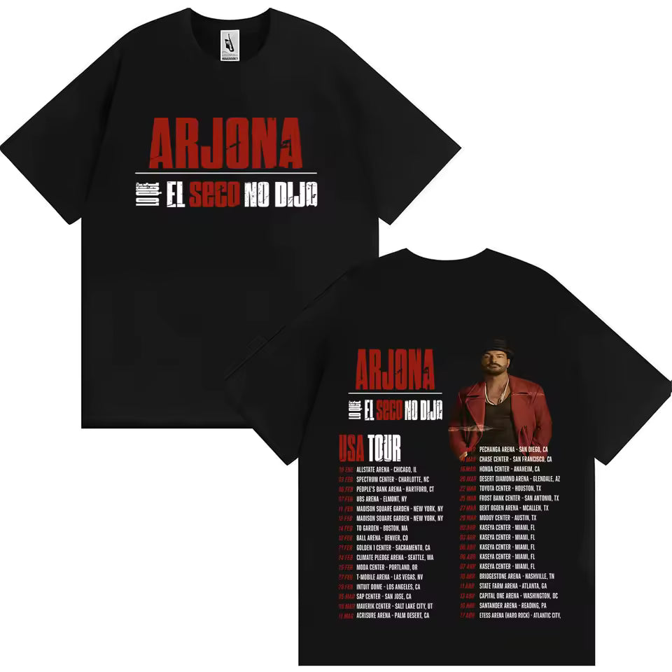 🎶🖤 CAMISETA RICARDO ARJONA – LETRAS QUE MARCAN 🔥✨