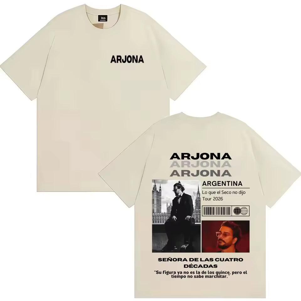🎶🖤 CAMISETA RICARDO ARJONA – LETRAS QUE MARCAN 🔥✨