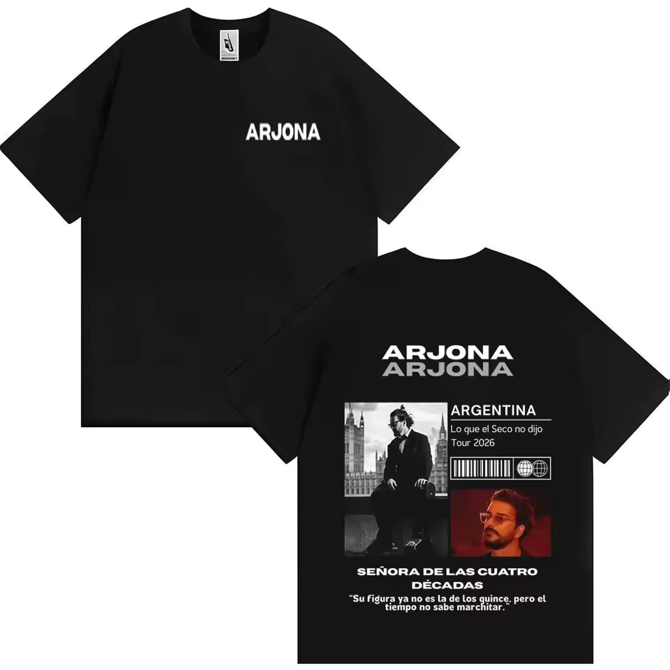 🎶🖤 CAMISETA RICARDO ARJONA – LETRAS QUE MARCAN 🔥✨
