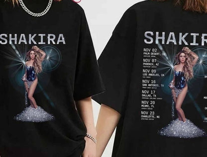 🔥 CAMISETA SHAKIRA – ESTOY AQUÍ / LAS MUJERES YA NO LLORAN TOUR 2025
